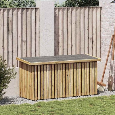 vidaXL Кутия за съхранение в градината Естествен 119 x 44 x 58, 5 см (42013043)