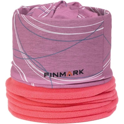 Finmark FSW-246 Dievčenská multifunkčná šatka s flísom Ružová,Modrá,Biela
