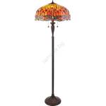 Endon Lighting 64070 - Подова лампа Tiffany DRAGONFLY 2xE27/60W/230V диам. 50 см (EN0299)