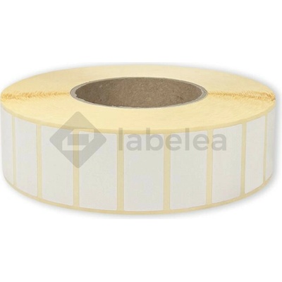 Labelea Samolepiace TERMO etikety 40x20 mm biele papierové, 6000 etikiet na rolke, Farba etikiet Biela, Vnútorný priemer dutinky 76 mm ETM040020W060V