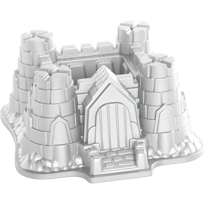 Nordic Ware Класическа форма за кекс замък Castle Bundt® сребърен Nordic Ware (NW57724)