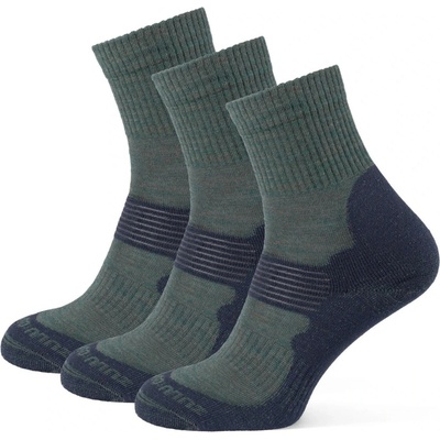 Zulu Merino Allseason 3-pack ponožiek zelená
