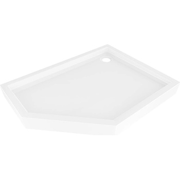 Mexen Flow+ петоъгълна душ кабина дясна 100 x 80 см, бял гланц - 46P108010RH (46P108010RH)