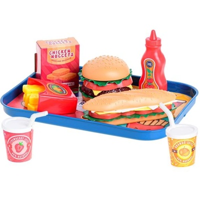 Mikro Комплект за бързо хранене с поднос 26x19см 26бр