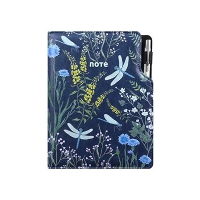Notes DESIGN A5 linkovaný modrý vážky