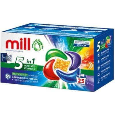 Mill Pro Color 5v1 prací kapsle 25 PD + změkčující perličky
