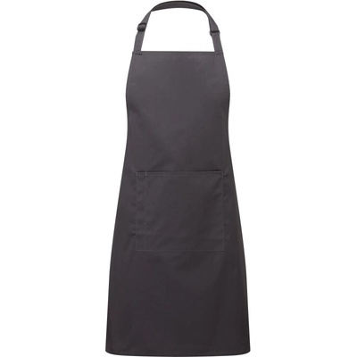 Premier Zástěra Colours PR 154 s laclem a kapsou na břiše COT-39015466099 Charcoal