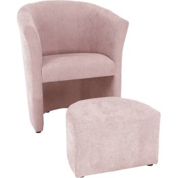 Кресло с табуретка Rose розово