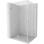 Mexen Lunar-F Duo сгъваем душ параван 95 x 85 cm, прозрачен, четкан никел - 836-095L-085P-97-00 (836-095L-085P-97-00)