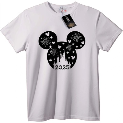 NOONEBRAND Тениска Mickey Mouse Фойерверки 2025 - 2XL, White