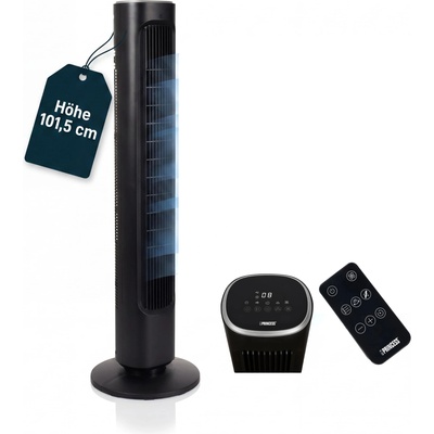 Princess Pedestal Fan - Elegant Design - 50W - Powerful, Quiet, Low Consumption - Height: 101.5cm - Oscillating - 4 Modes - 12 Speed Settings - 352390 - 01.352390. 01.001