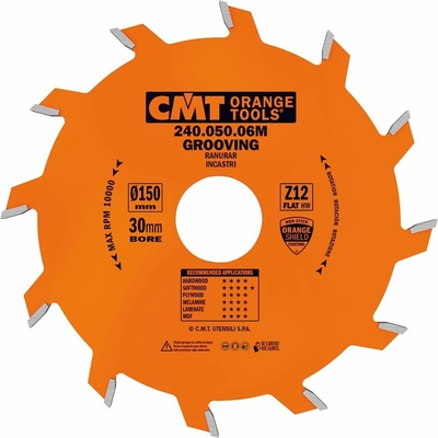 CMT Orange Tools Drážkovací kotúč D150x2 d35 Z12 HW 240.020.06R