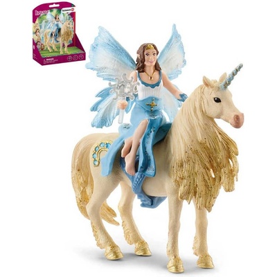 Schleich Víla Eyela na zlatém jednorožci ručně malovaná 42508