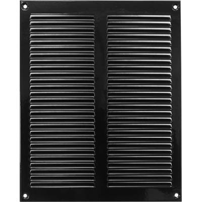 Ventishop KVMc 200x250 kovová hranatá větrací mřížka se síťkou, černá