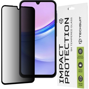 Techsuit Протектор за Samsung Galaxy A15 4G / A15 5G / M15 - 111D Privacy Full Glue - Черен