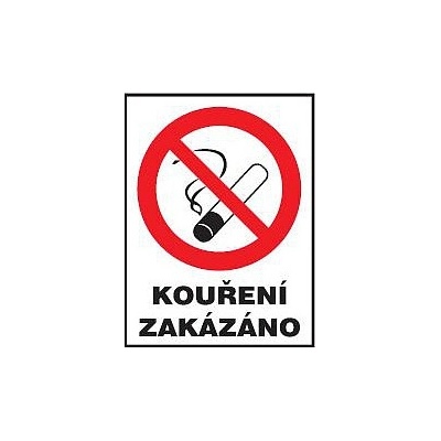 Kouření zakázáno-pro restaurace 120x160mm samolepka