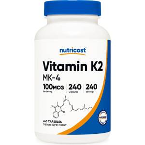 Nutricost Витамин K2 - Здрави кости и съдове, 100 g, 240 капсули (00869 (207101) NC)