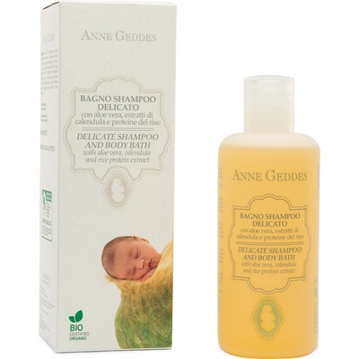 Anne Geddes Bio Jemný dětský vlasový a tělový šampon 250 ml
