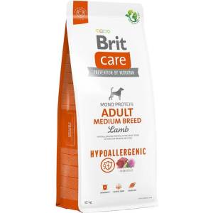 Brit Hypoallergenic Mono Protein Adult Medium Breed Lamb, монопротеинна, с агнешко месо и бял трън, 12 кг