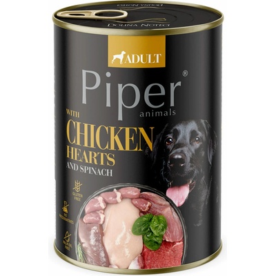 Piper s kuracími srdiečkami a špenátom 400 g