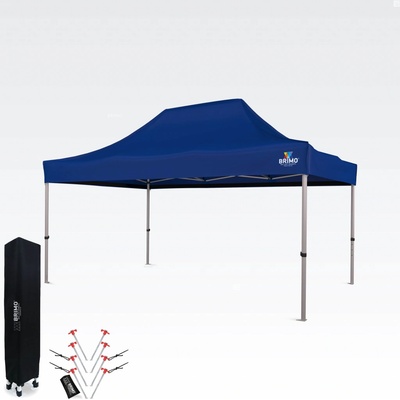 BRIMO Zahradní párty stan 3x4,5 m bez stěn Modrá S. Alu