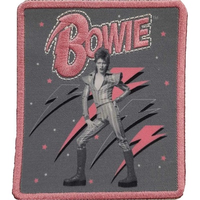 Nažehlovačka David Bowie - Pink Flash Woven Logo