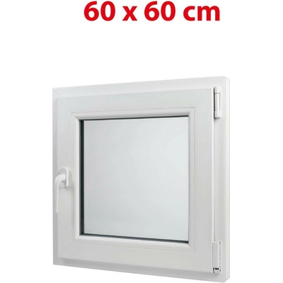 Okna hned Aplast 60 Plastové okno 60 x 60 cm otevíravě-sklopné pravé bílé pro vedlejší prostory