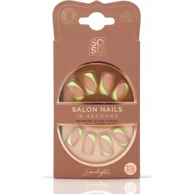 SOSU Cosmetics Umělé nehty Limelight Salon Nails 30 ks