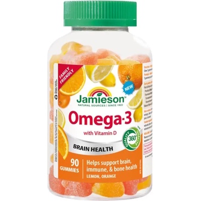Jam Omega-3 Gummies rodinné balenie želatínové pastilky 270 g