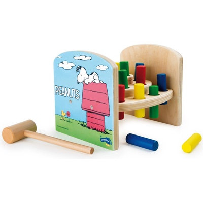 Small Foot Montessori drevená zatĺkačka Peanuts