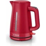 Bosch cordless kettle MyMoment TWK3M124, automatic shut-off, overheating protection, cup indicator, dual water level indicator, removable limescale filter, 1.7 L, 2400 W, matte red Електрически кани