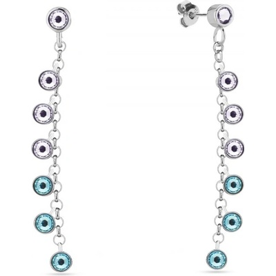 Spark tyrkysové se Swarovski Elements Milipedo KCROLO2038LTU Light Turquoise