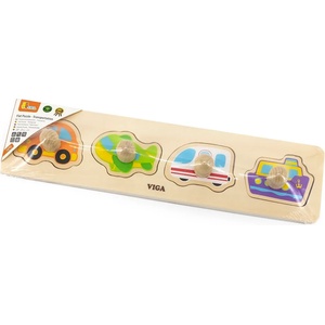 Viga Toys Плосък пъзел Viga - Превозни средства (44534) - baby
