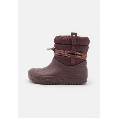 Crocs Classic NEO PUFF dámské zimní boty vínová – Zboží Dáma