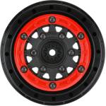 Pro-Line диск 2.2/3.0" Raid bead lock H12/H14 SC червено-черен (2)