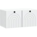 vidaXL Стенно монтиран ТВ шкаф Бяло 59, 5 x 31 x 30 см (898195)
