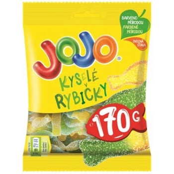 Jojo Kyselé rybičky želé bonbóny s ovocnými příchutěmi 170 g