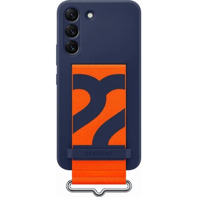 Samsung Galaxy S22 S901 Silicone cover with strap navy (EF-GS901TNEGWW)