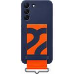Samsung Galaxy S22 S901 Silicone Cover with strap navy (EF-GS901TNEGWW)