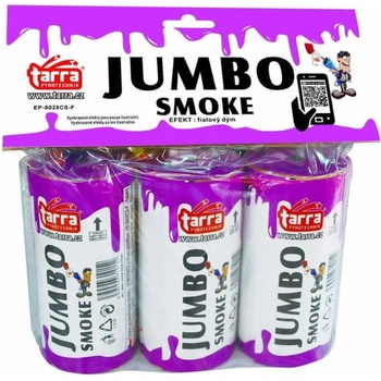 Tarra pyrotechnik Dymovnice Jumbo Smoke FIALOVÁ 3ks s trhacou poistkou