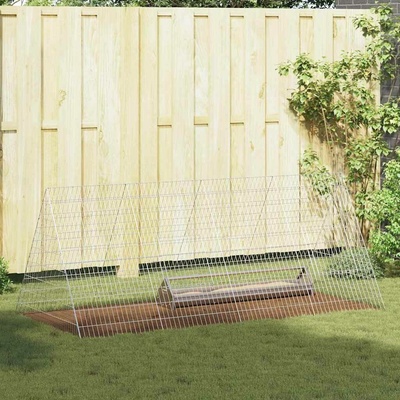 vidaXL Klec na kuřata 215 × 100 × 85 cm pozinkovaná ocel stříbrná 9799.3394437
