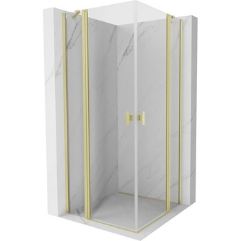 Mexen Mist Duo душ кабина с врати 70 x 70 см, прозрачна, златист матиран - 8A4-070-070-55-00 (8A4-070-070-55-00)