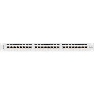 Lanberg patch panel 24 port 1U 19" CAT. 6a ftp with cable organizer shielded grey (PPSA-1024-S) - gtcomputers