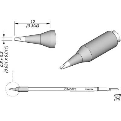 JBC Tools JBC-C245673 spájkovací hrot dlátová forma, rovná Obsah 1 ks