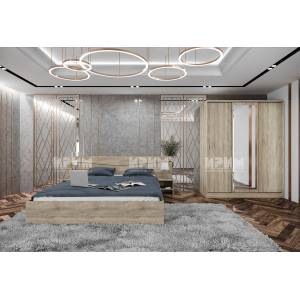 ИРИМ Спален комплект Сити 7074 160/200 см сонома тъмна