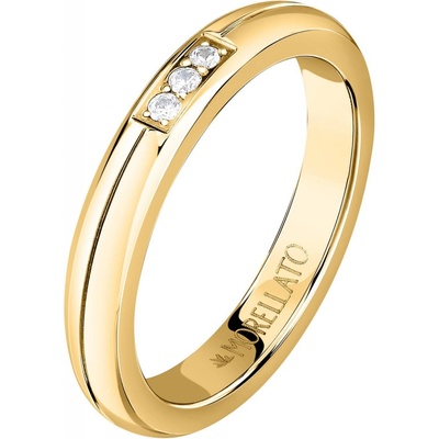 Morellato pozlátený prsteň s kryštálmi Love Rings SNA47