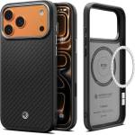 Spigen Калъф за iPhone 17 Pro Max - Spigen - Enzo Aramid "T" MagSafe - Сребрист / Черен