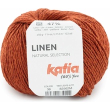 LINEN Katia Farby LINEN: 38 tmavá hrdzavá - NOVÁ
