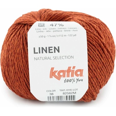 LINEN Katia Farby LINEN: 38 tmavá hrdzavá - NOVÁ