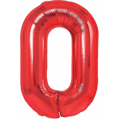 PartyPal Foliové balónky červené č. 0- 9 40cm Číslo: 0